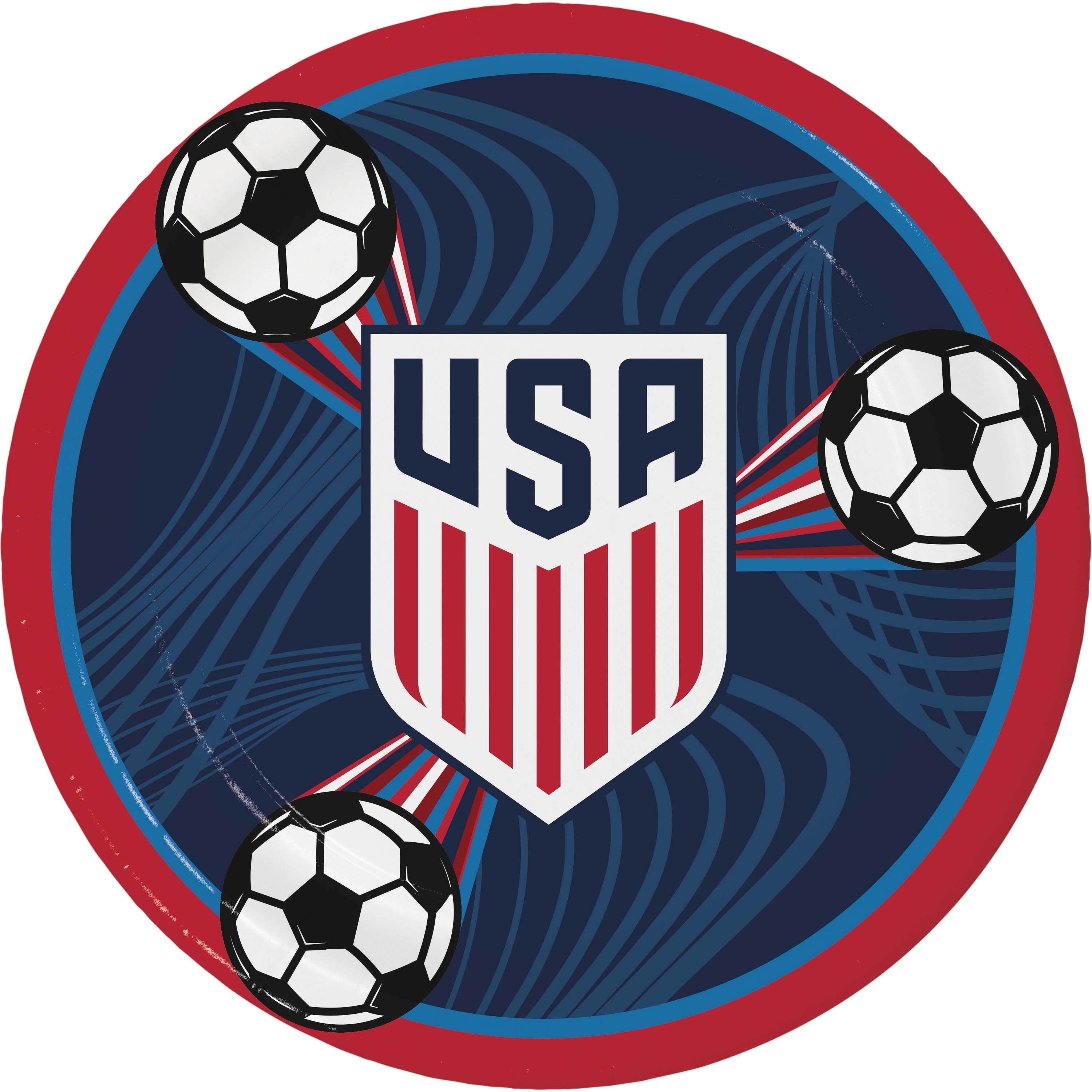 US Men's National Soccer Team 9" Dinner Plates (16ct) & Dinner Napkins (32ct)