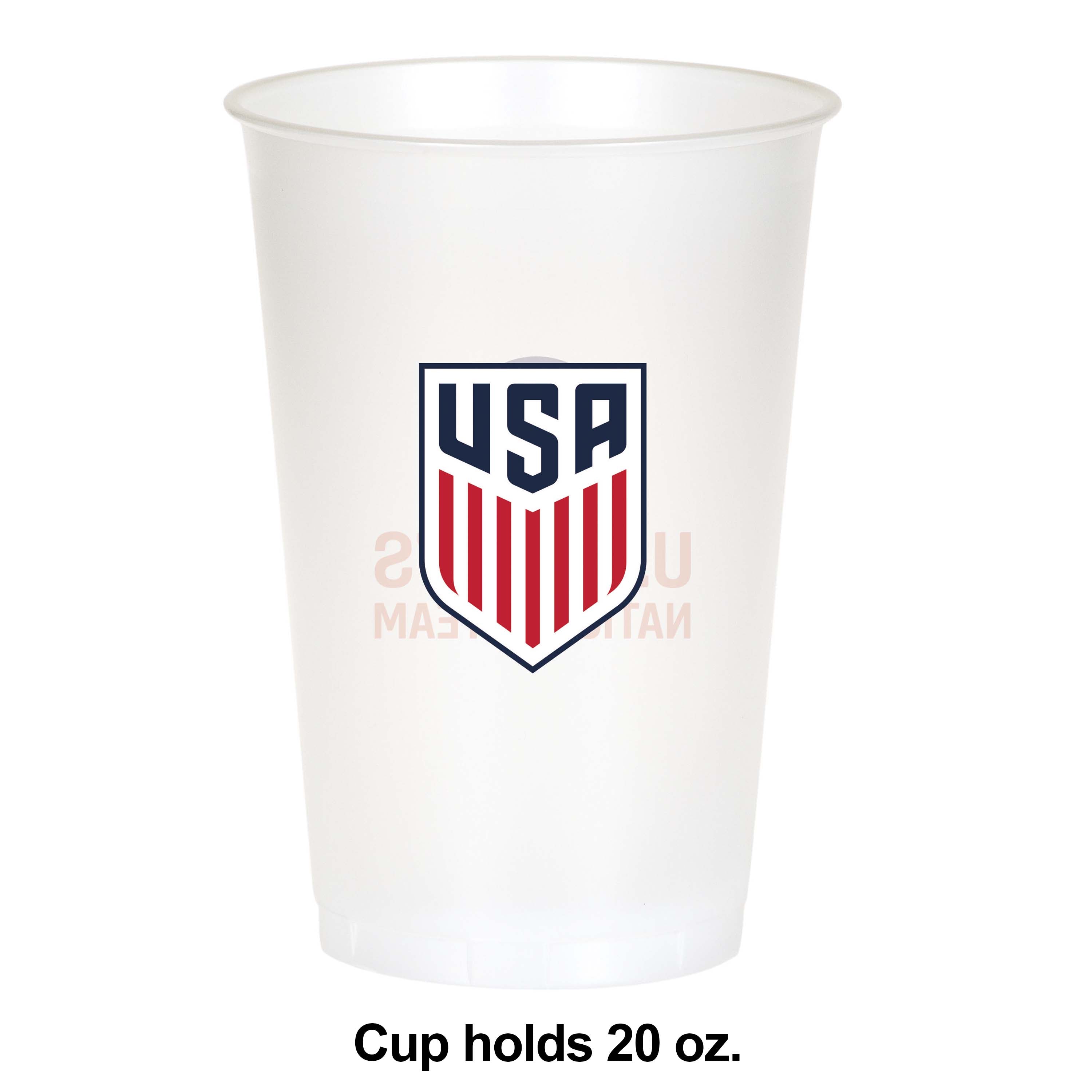 US Men's National Soccer Team 20oz Plastic Cups (24ct) & Beverage Napkins (16ct)