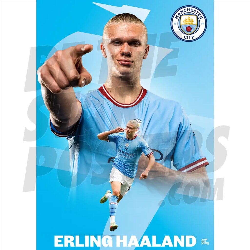Erling Haaland Manchester City Poster 16x24