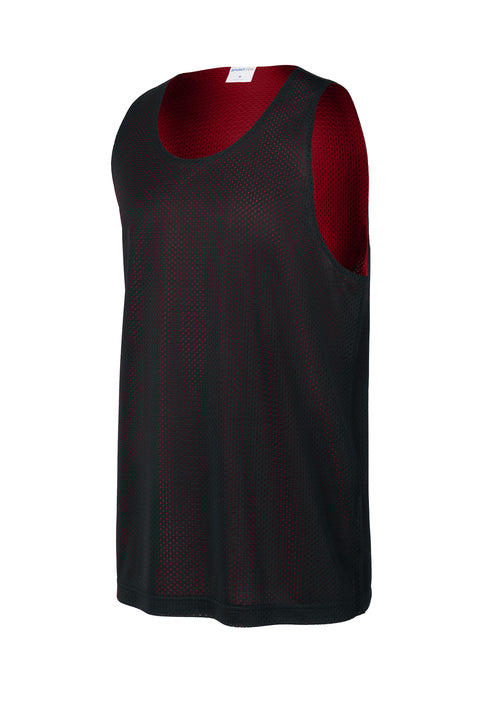 Custom Numbered Reversible Pinnies-BLACK/DEEP RED