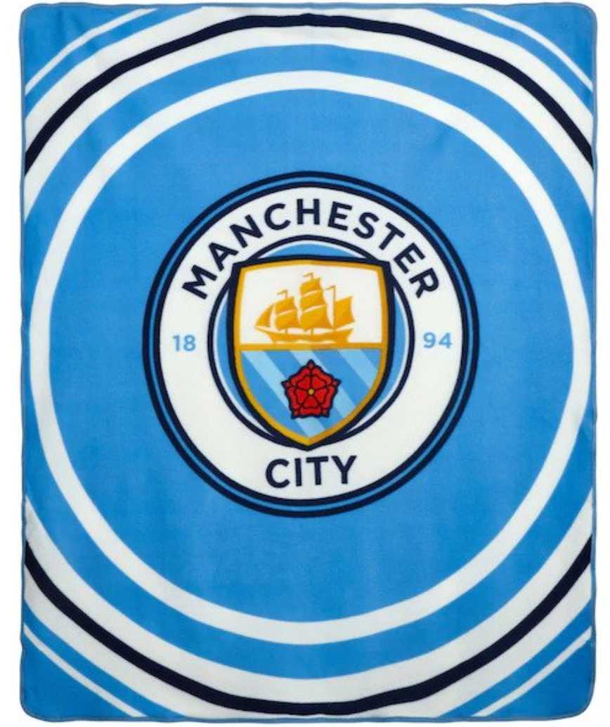 Manchester City Pulse Fleece Soccer Blanket