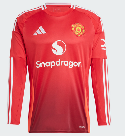 Manchester United 2024 Home Jersey LS Adult