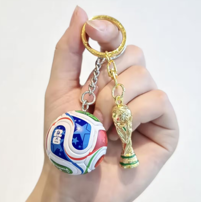 FIFA World Cup 2026 Soccer Ball & Trophy Keychain
