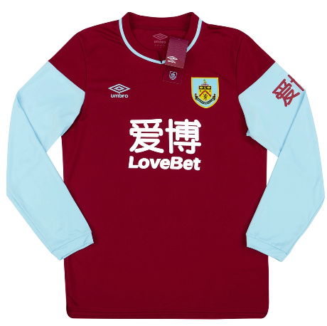 Burnley Home Jersey 2019-2020 Long Sleeve