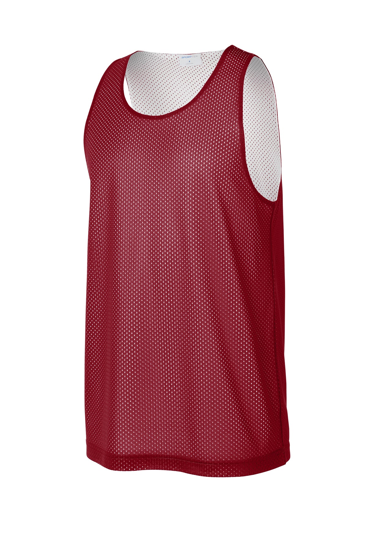 Custom Numbered Reversible Pinnies-DEEP RED/WHITE