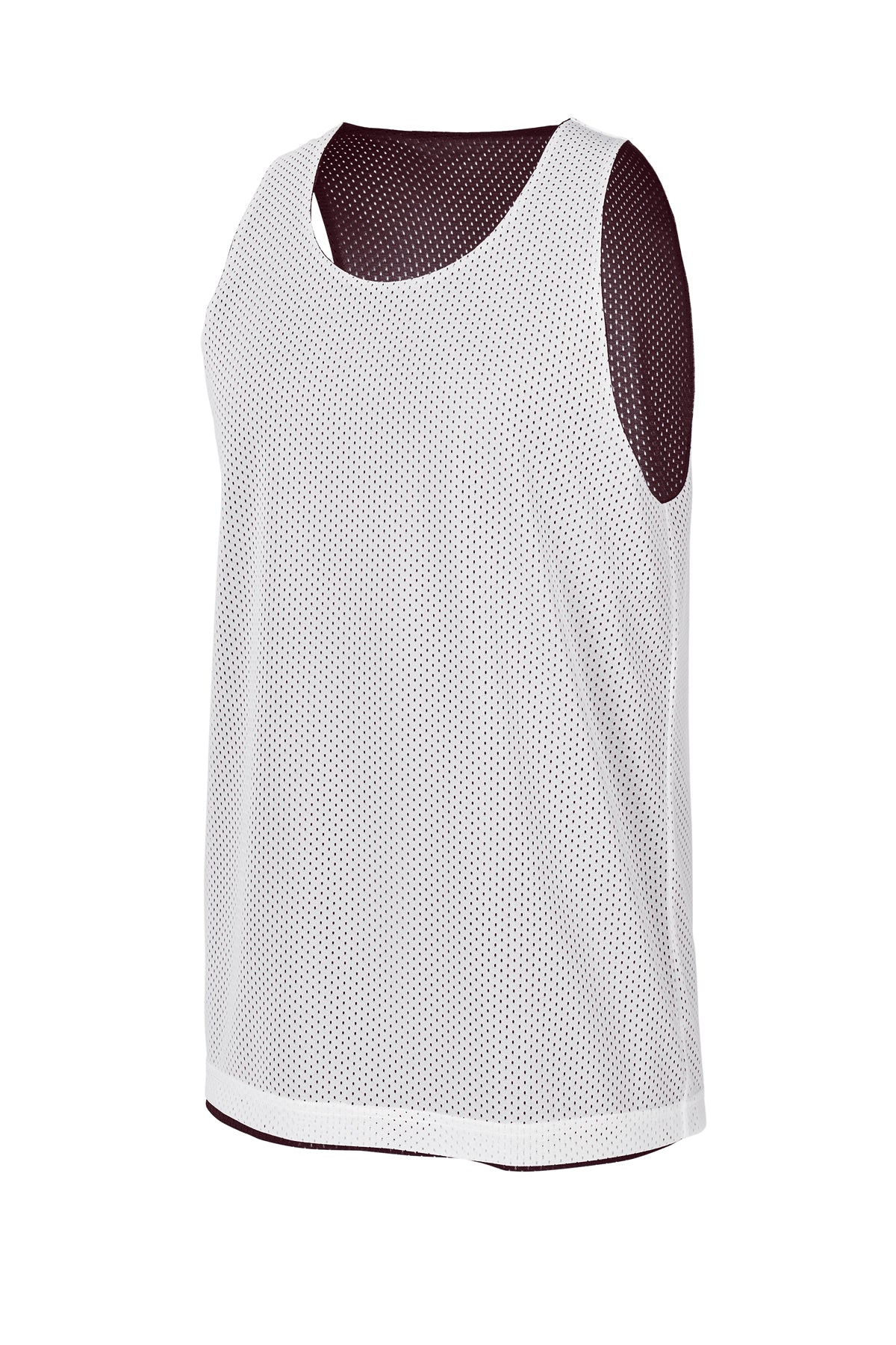 Custom Numbered Reversible Pinnies-MAROON/WHITE