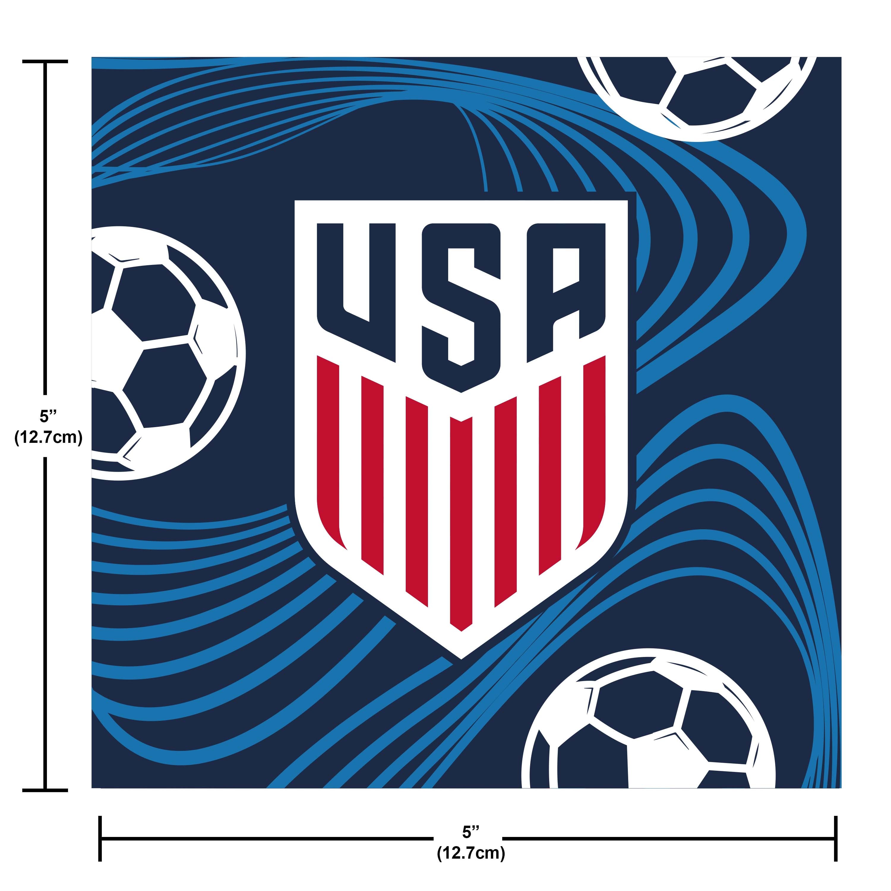 US Men's National Soccer Team 20oz Plastic Cups (24ct) & Beverage Napkins (16ct)