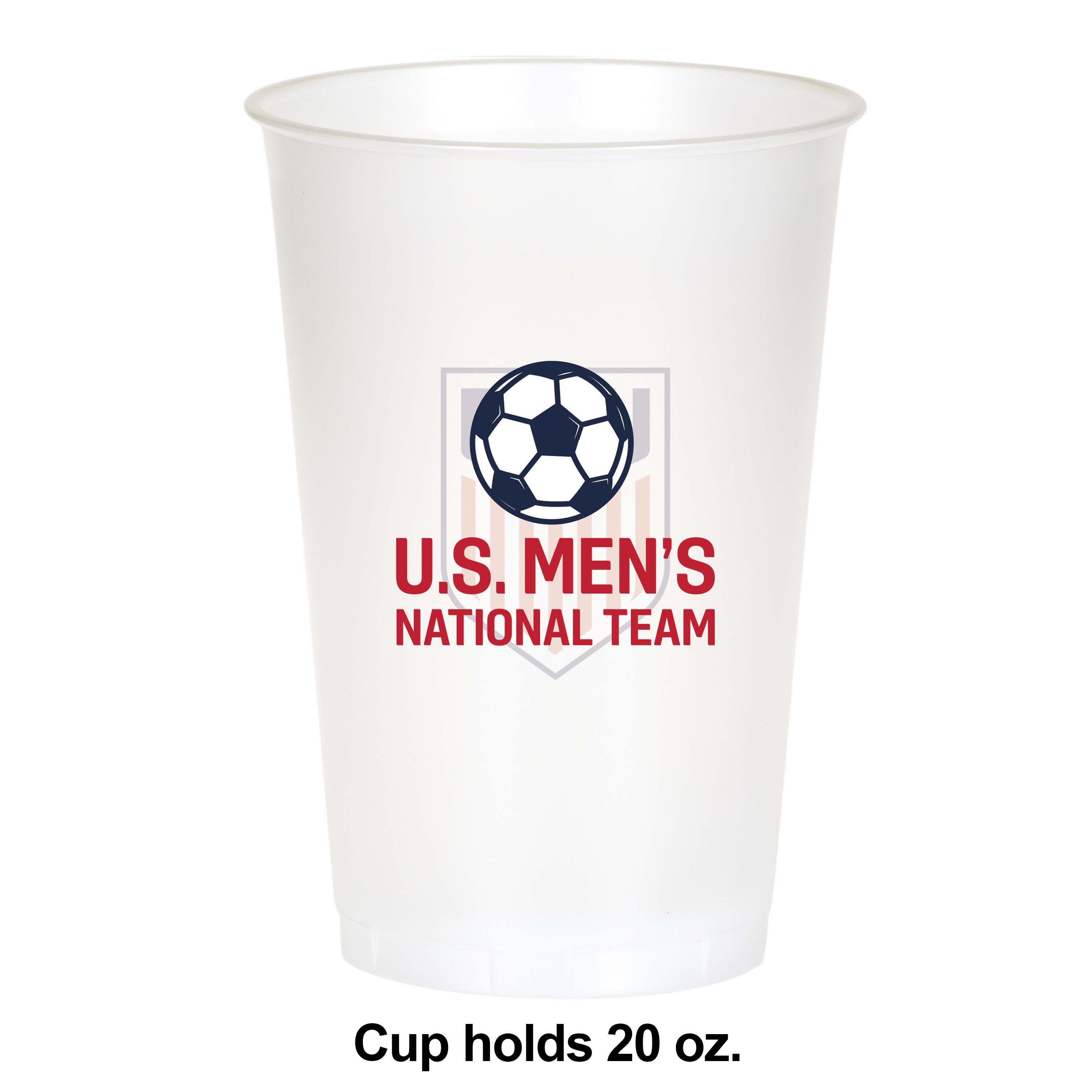 US Men's National Soccer Team 20oz Plastic Cups (24ct) & Beverage Napkins (16ct)