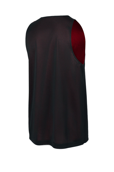 Custom Numbered Reversible Pinnies-BLACK/DEEP RED