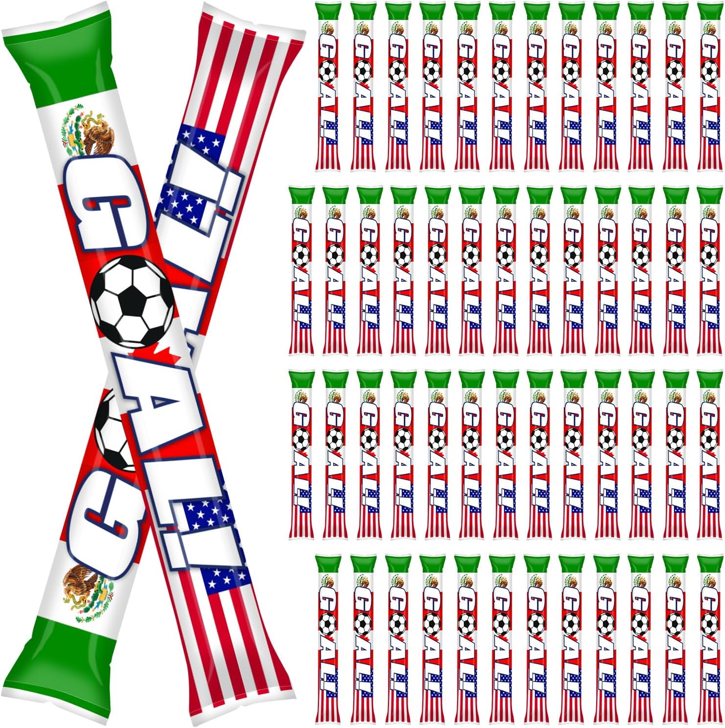 Goal Soccer Tri-Nation Inflatable Thunder Sticks (pair)