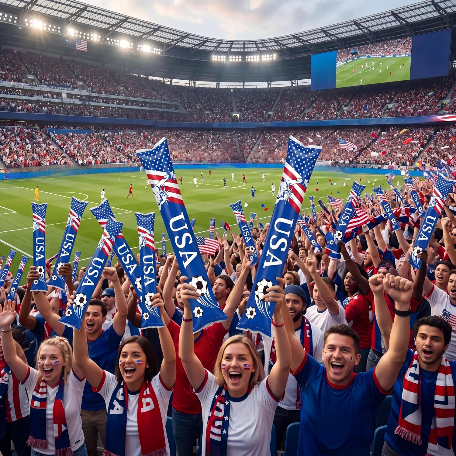 USA Soccer Inflatable Thunder Sticks (pair)