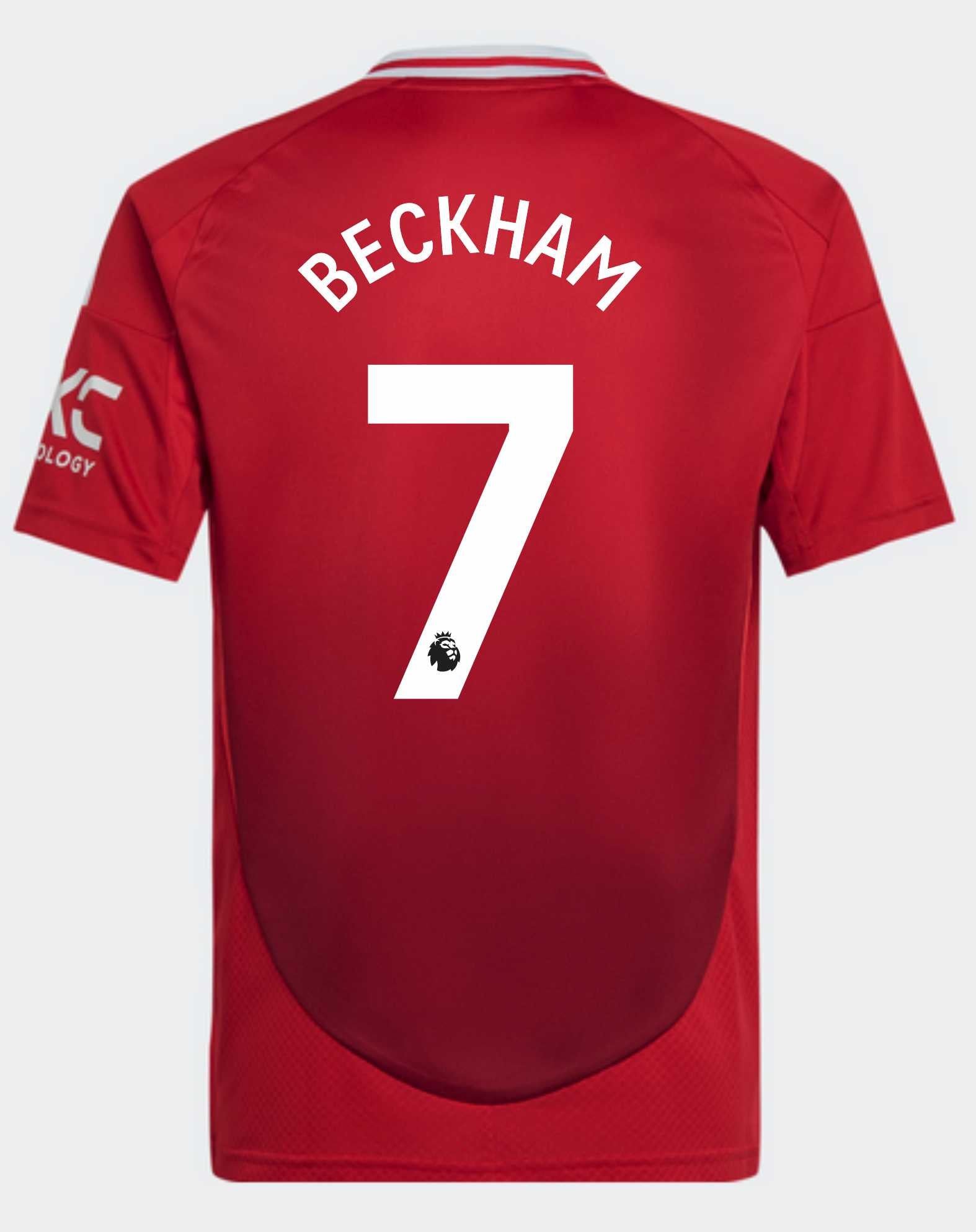 Manchester United 24/25 Home Jersey w/Beckham #7-Youth