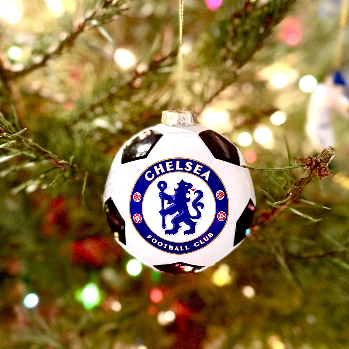 Chelsea FC Glass Ball Christmas Ornament