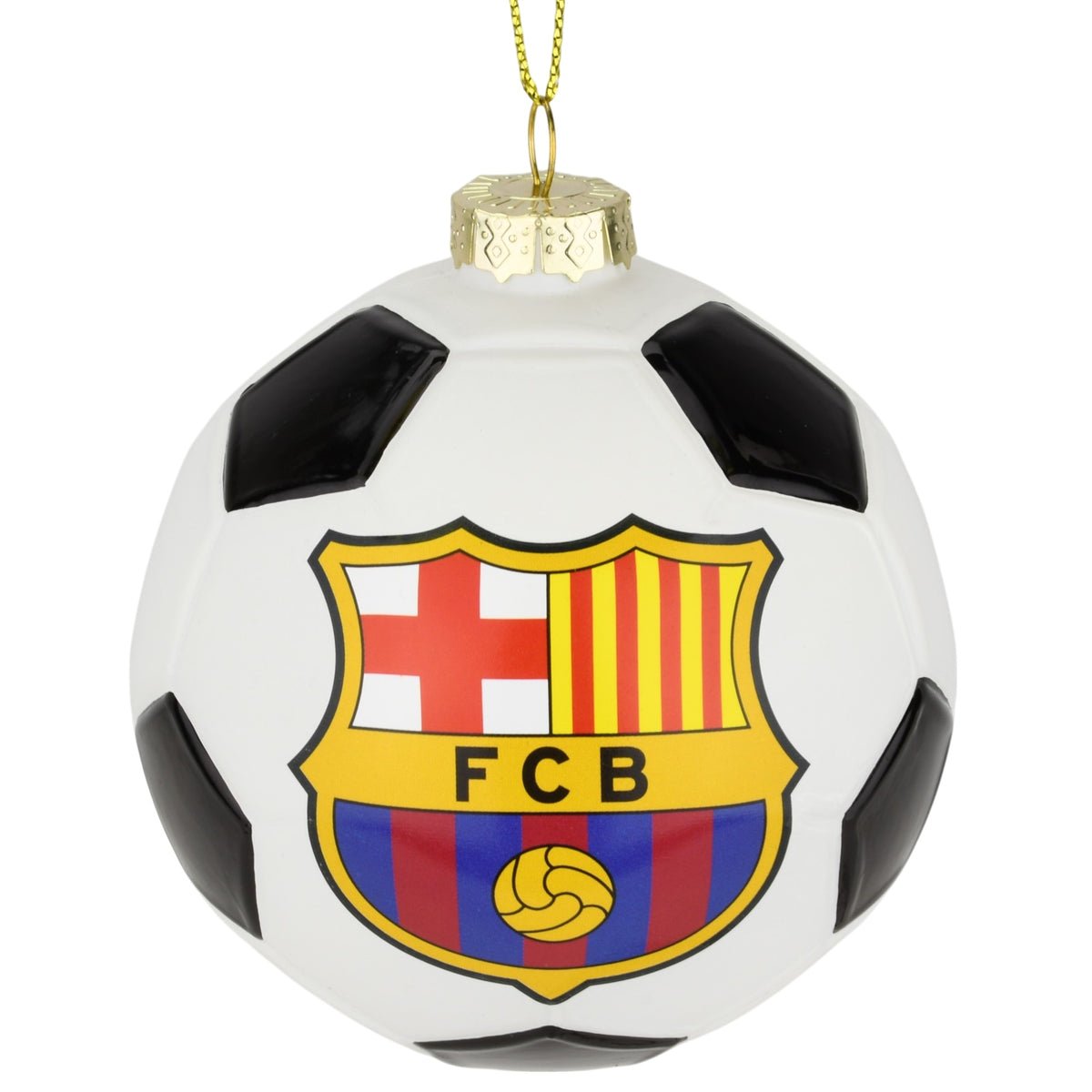 Barcelona FC Glass Ball Christmas Ornament
