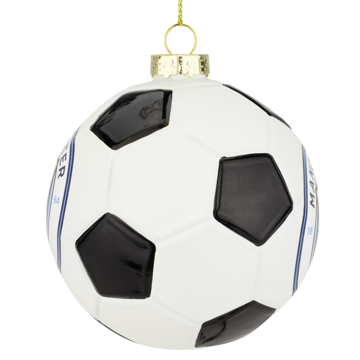 Manchester City FC Glass Ball Christmas Ornament