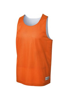 Custom Numbered Reversible Pinnies-DEEP ORANGE/WHITE