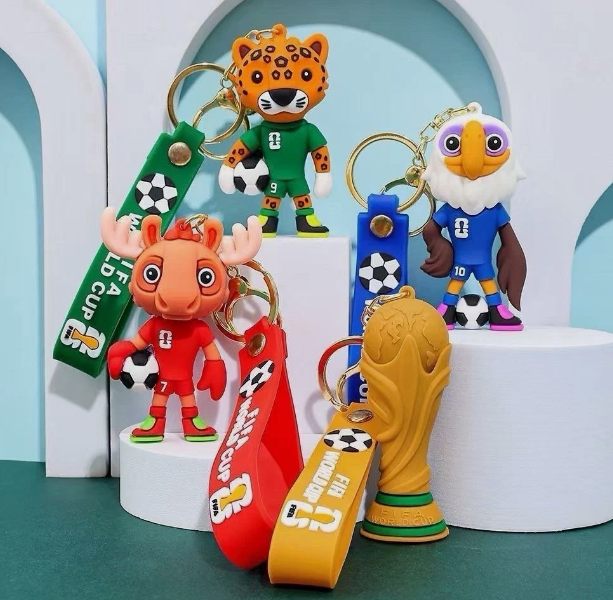 FIFA World Cup 2026 Cartoon World Cup Mascot Keychain