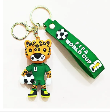 FIFA World Cup 2026 Cartoon World Cup Mascot Backpack Charm & Keychain