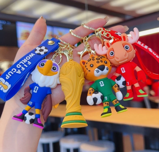 FIFA World Cup 2026 Cartoon World Cup Mascot Keychain