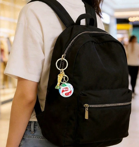 FIFA World Cup 2026 Cartoon World Cup Trophy Backpack Charm & Keychain