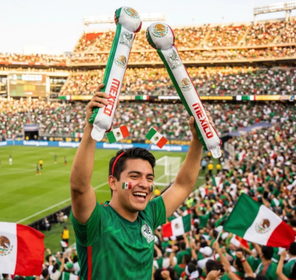 World Cup Soccer Nations Inflatable Balloon Cheer Sticks (pair)