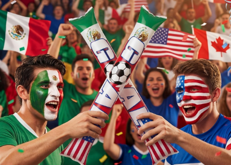 Goal Soccer Tri-Nation Inflatable Thunder Sticks (pair)