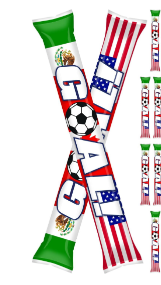 Goal Soccer Tri-Nation Inflatable Thunder Sticks (pair)