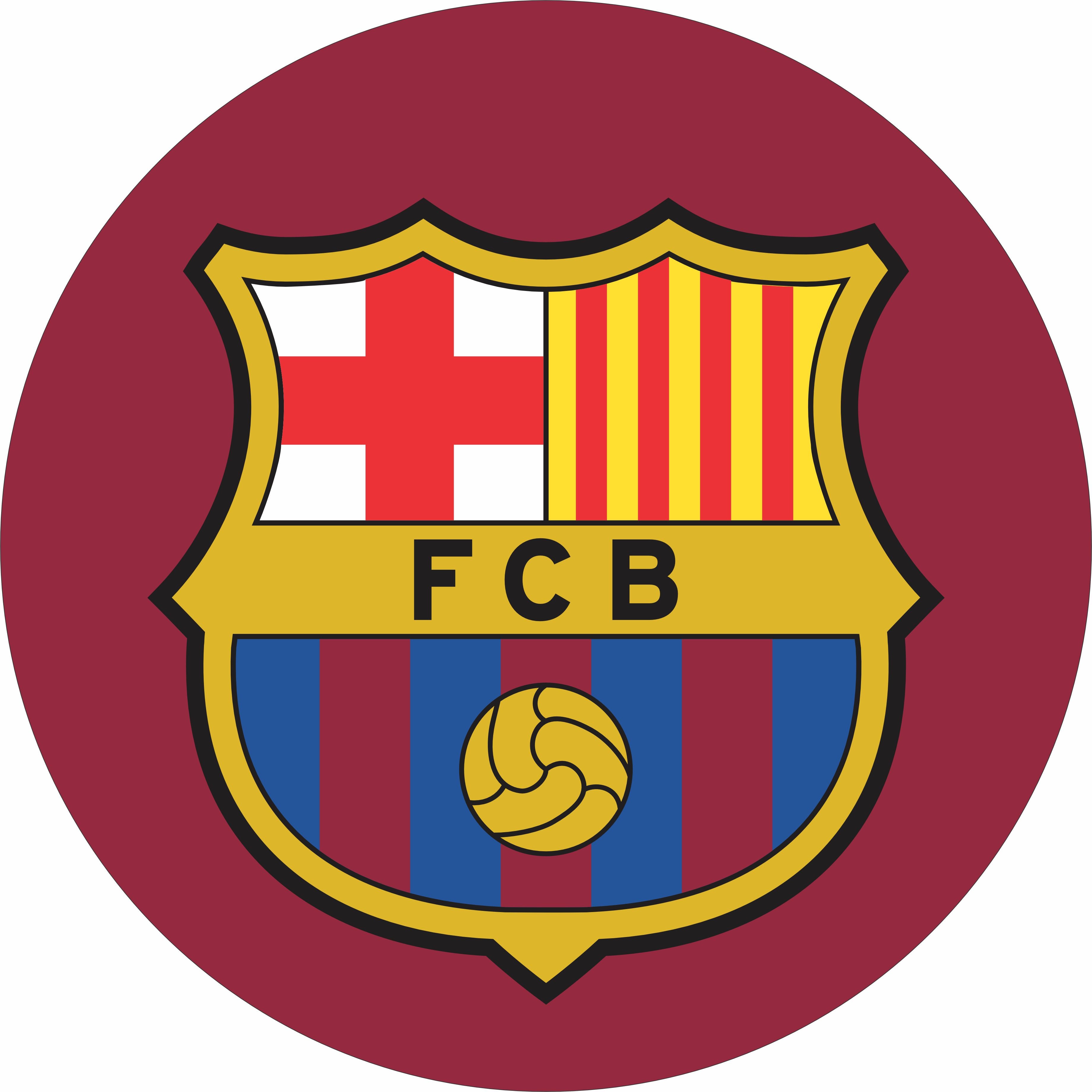 Metal Soccer Team Logo Prints (12" Round)