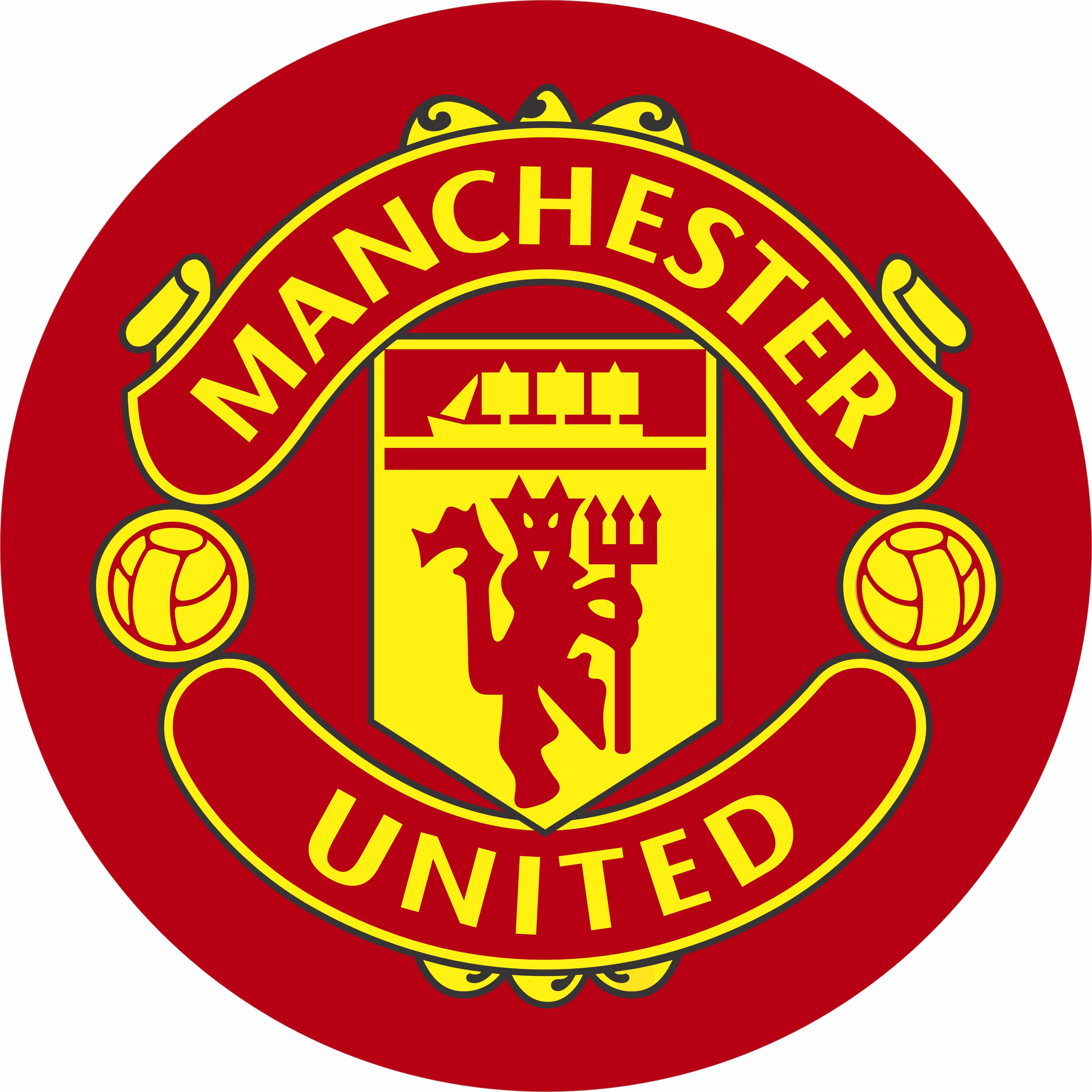 Metal Soccer Team Logo Prints (12" Round)