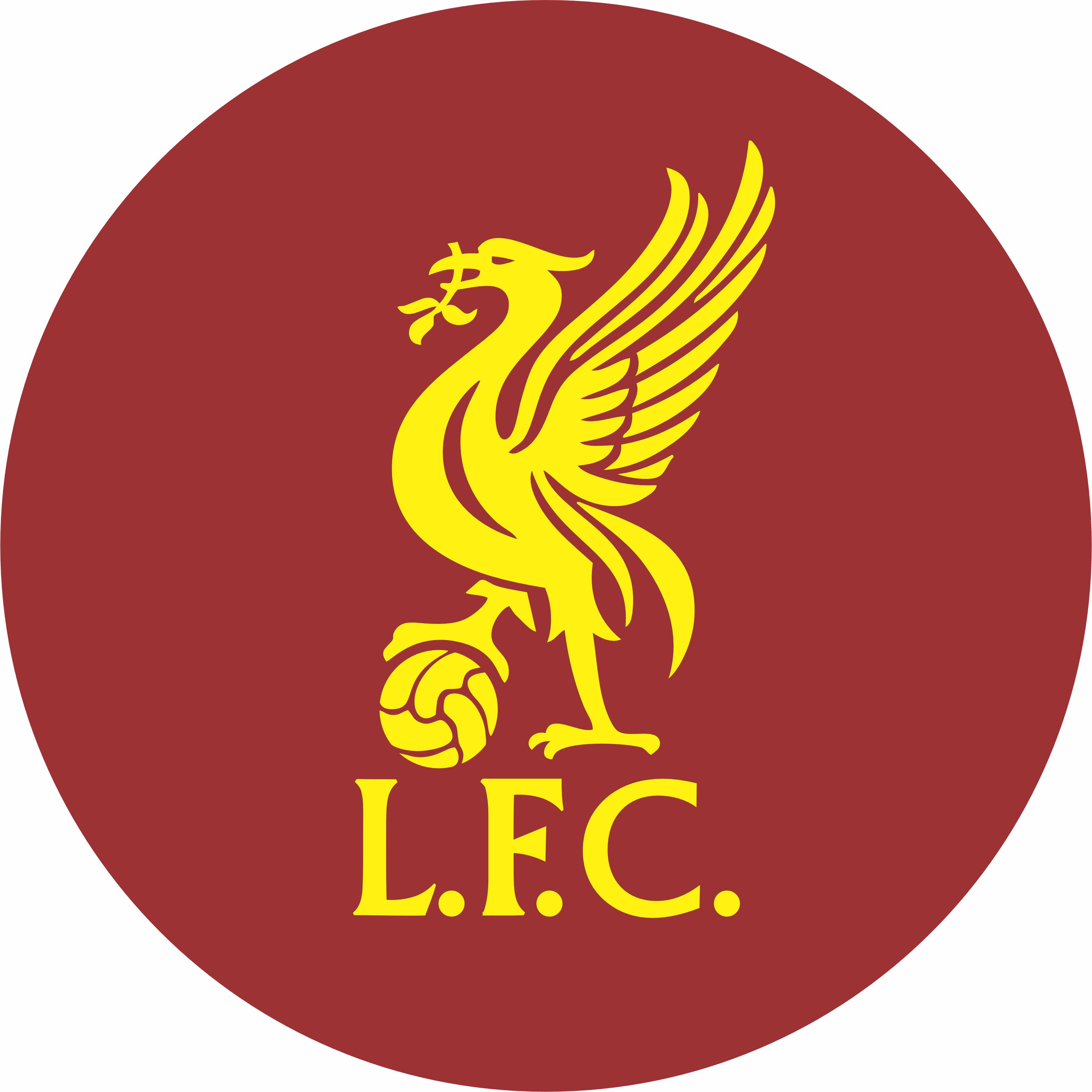 Metal Soccer Team Logo Prints (12" Round)