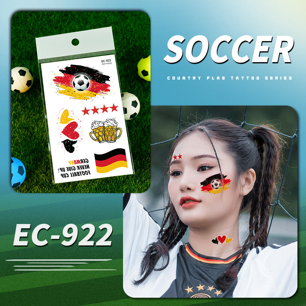 FIFA World Cup Soccer Nations Temporary Tattoos
